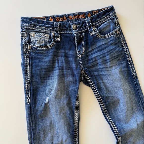 Rock Revival- Parol-Easy Bootcut-Jeans-Blue Jeans-Western-Cowgirl-Rodeo-Size 27 - Picture 6 of 16